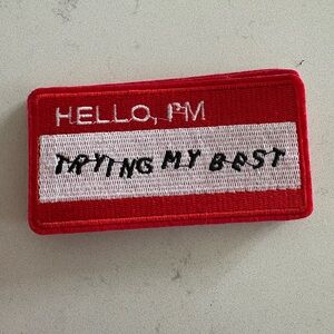 Red 'Trying My Best' Patch